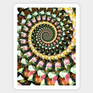 Mosaic Abstract Spiral Sticker